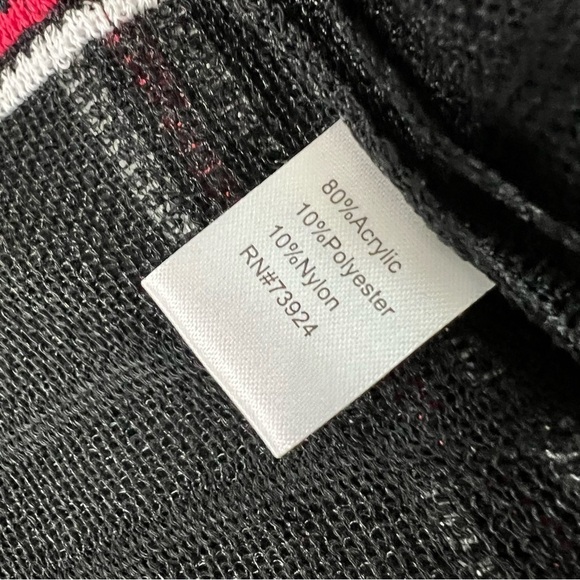 Ming Wang XS Black Red Plaid 3/4 Cardigan Knit Lightweight Jacket Top W - Picture 7 of 12